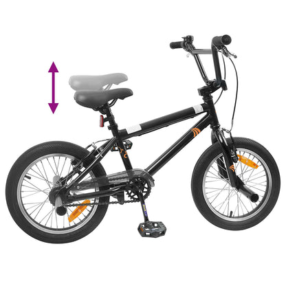 BMX Bike 20 Inches for 9 Years Old Black