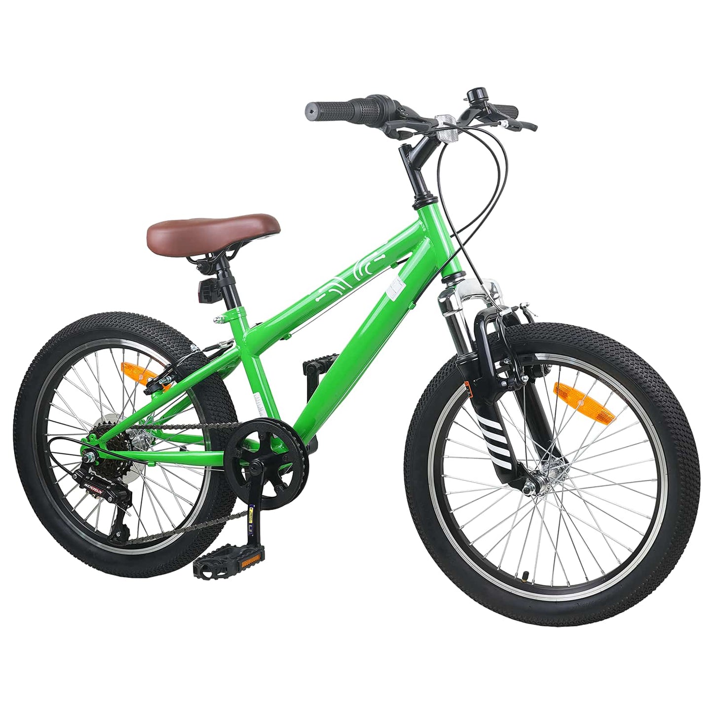 Mountain Bike 20 Inches 6-Speed for 5-8 Years Old Green