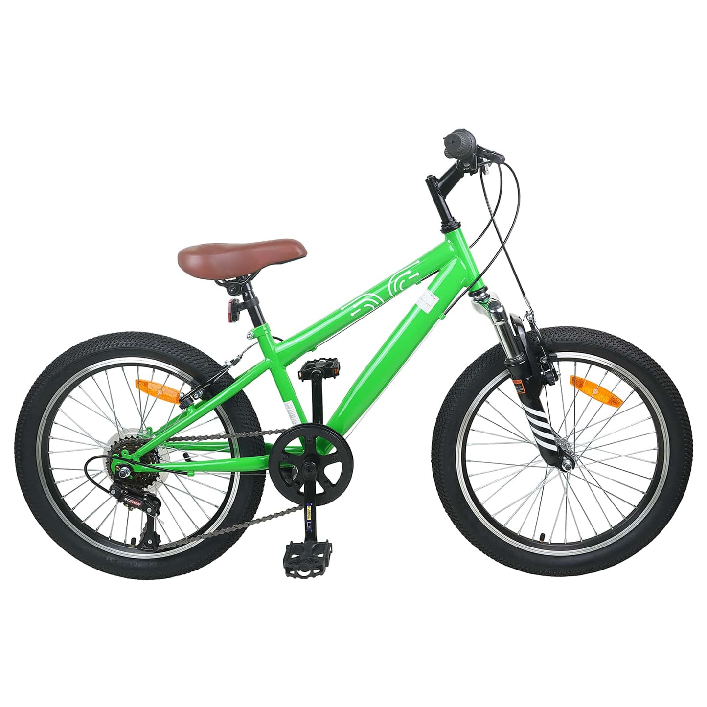 Mountain Bike 20 Inches 6-Speed for 5-8 Years Old Green
