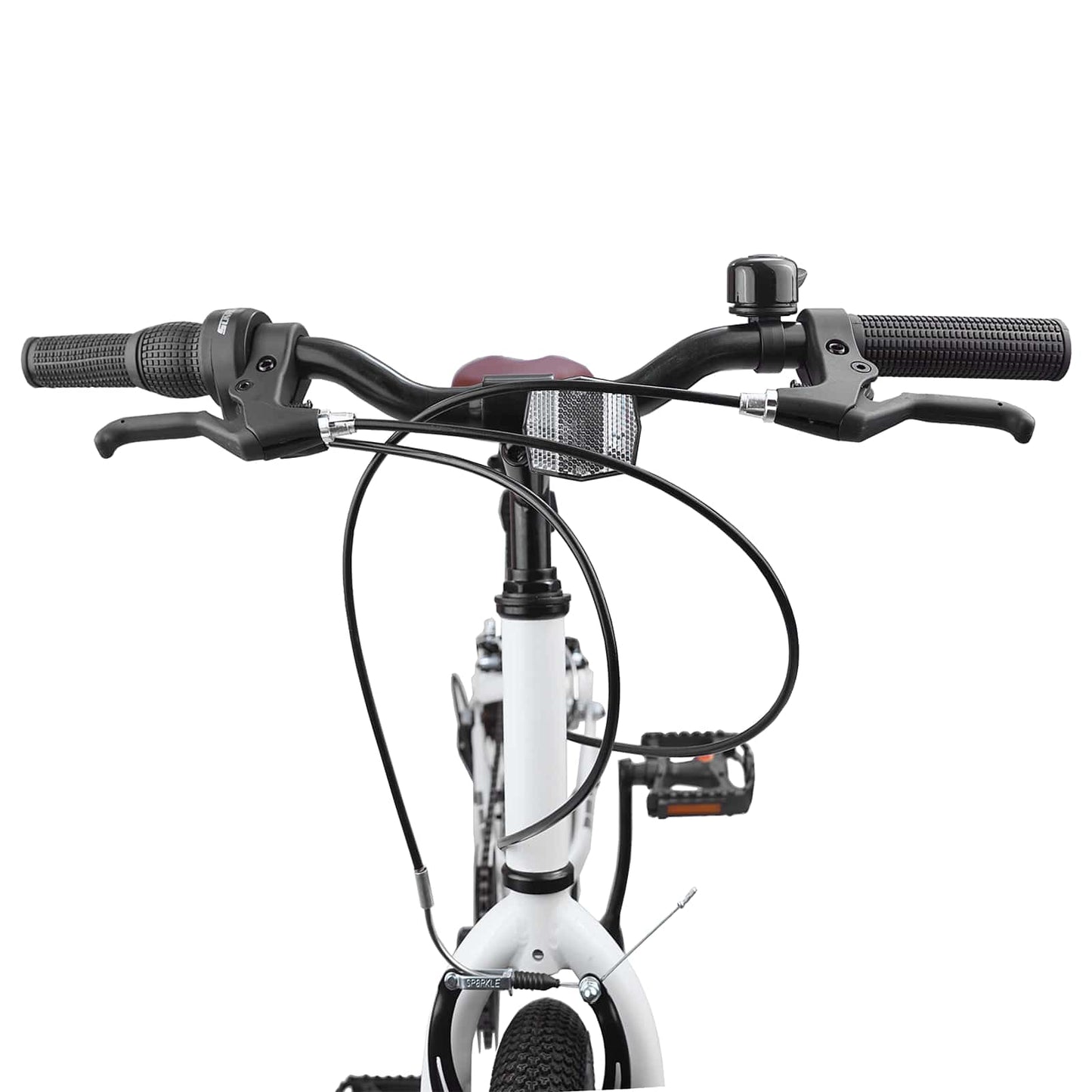Mountain Bike 24 Inches 6-Speed for 8-12 Years Old White