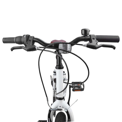 Mountain Bike 24 Inches 6-Speed for 8-12 Years Old White