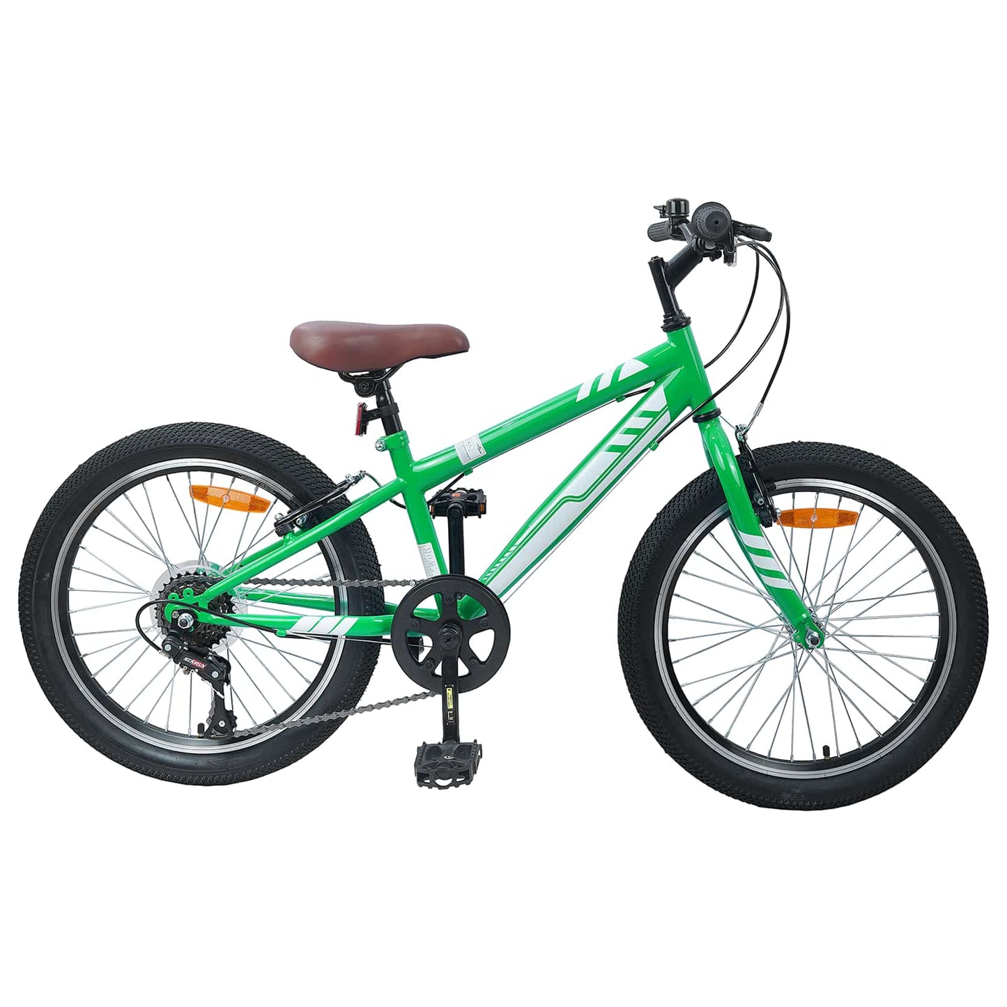Mountain Bike 20 Inches 6-Speed for 5-8 Years Old Green