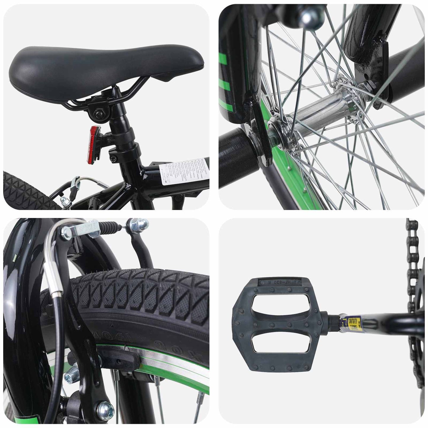 BMX Bike 20 Inches for over 9 Years Old Black