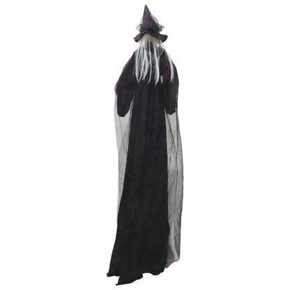 Hanging Halloween Talking Witch Purple 216 x 125 cm Polyester
