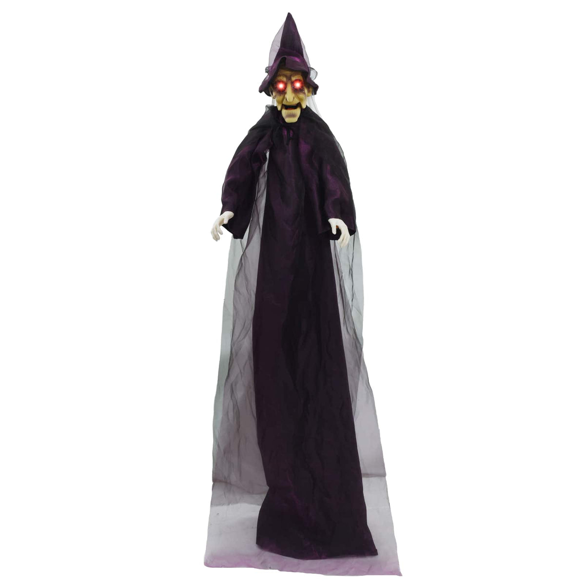 Hanging Halloween Talking Witch Purple 216 x 125 cm Polyester