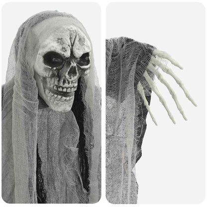 Halloween Hanging Ghost 3 pcs Black 66 x 110 cm Polyester