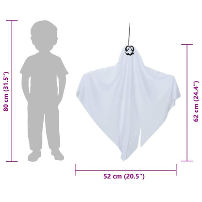 Halloween Hanging Ghost 3 pcs White 52 x 62 cm Polyester
