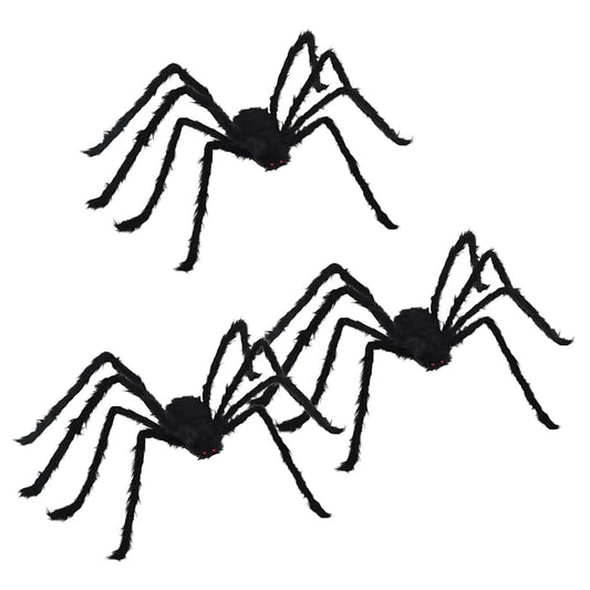 Halloween Spider Decoration 3 pcs Black 150 cm