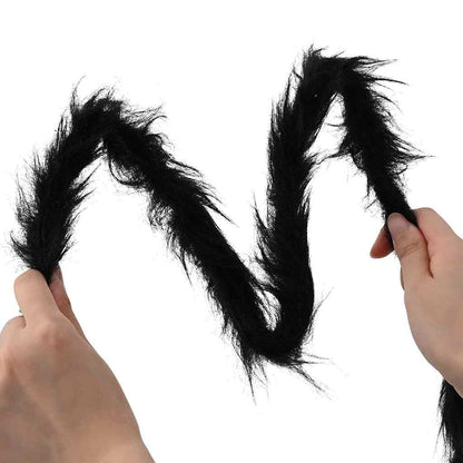 Halloween Spider Decoration 3 pcs Black 150 cm Polyester
