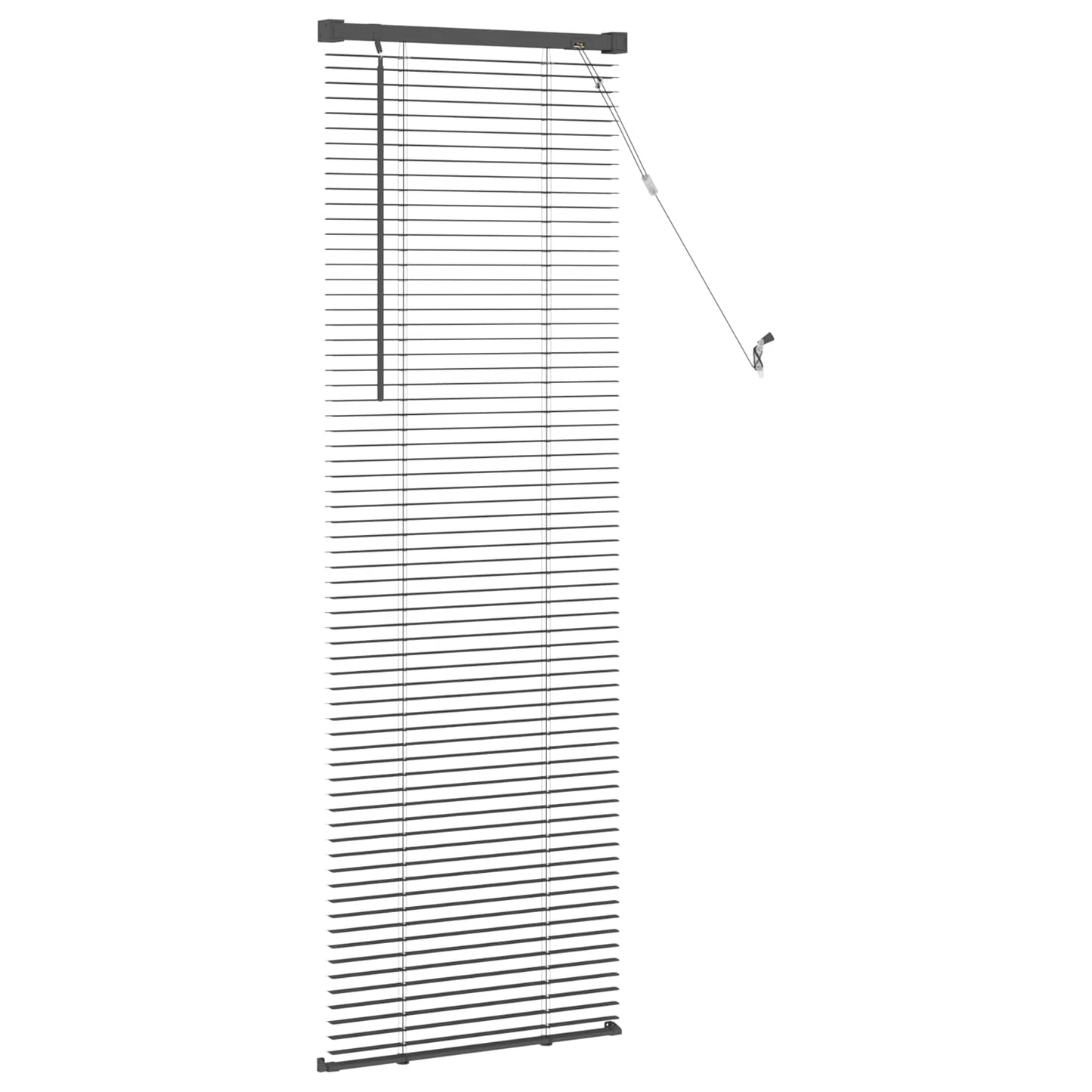 Venetian Blind Silver Grey 150 x 40 cm 25 mm PVC