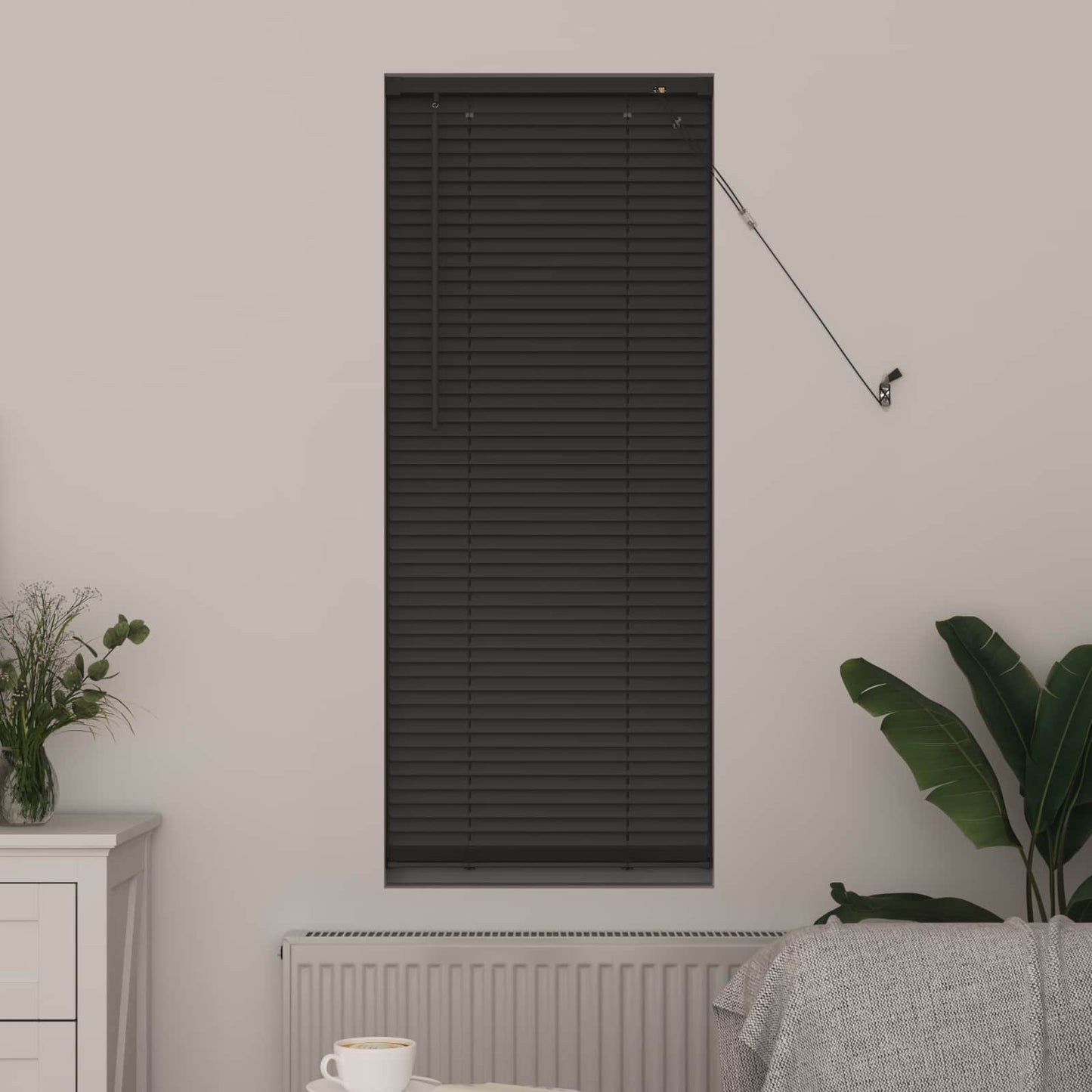 Venetian Blind Silver Grey 150 x 60 cm 25 mm PVC