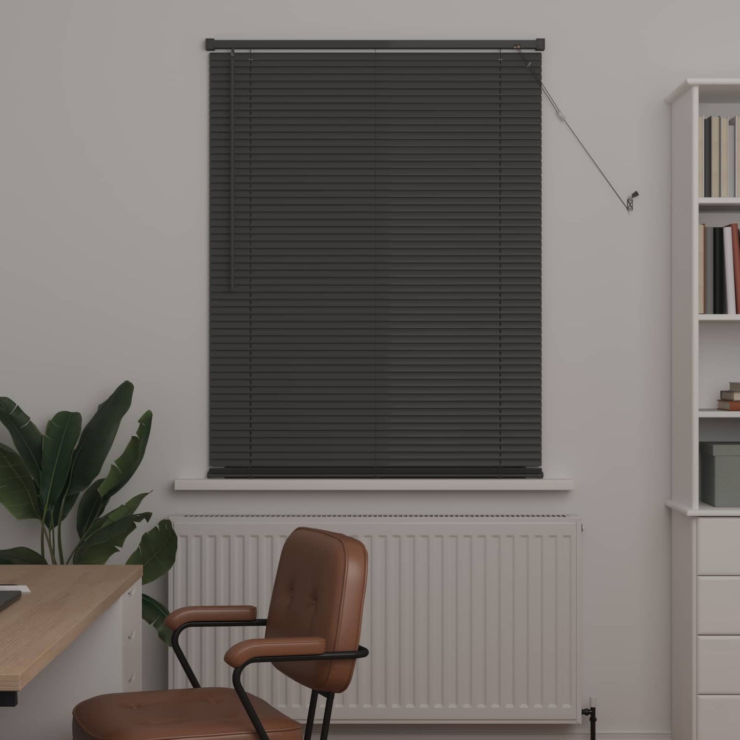 Venetian Blind Silver Grey 150 x 100 cm 25 mm PVC