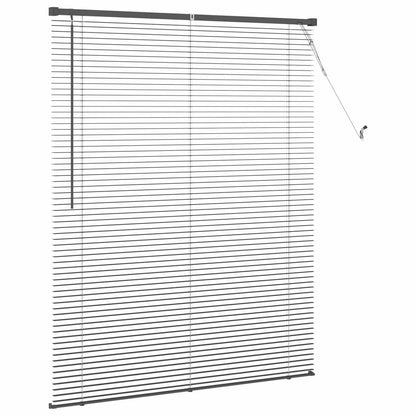 Venetian Blind Silver Grey 150 x 120 cm 25 mm PVC