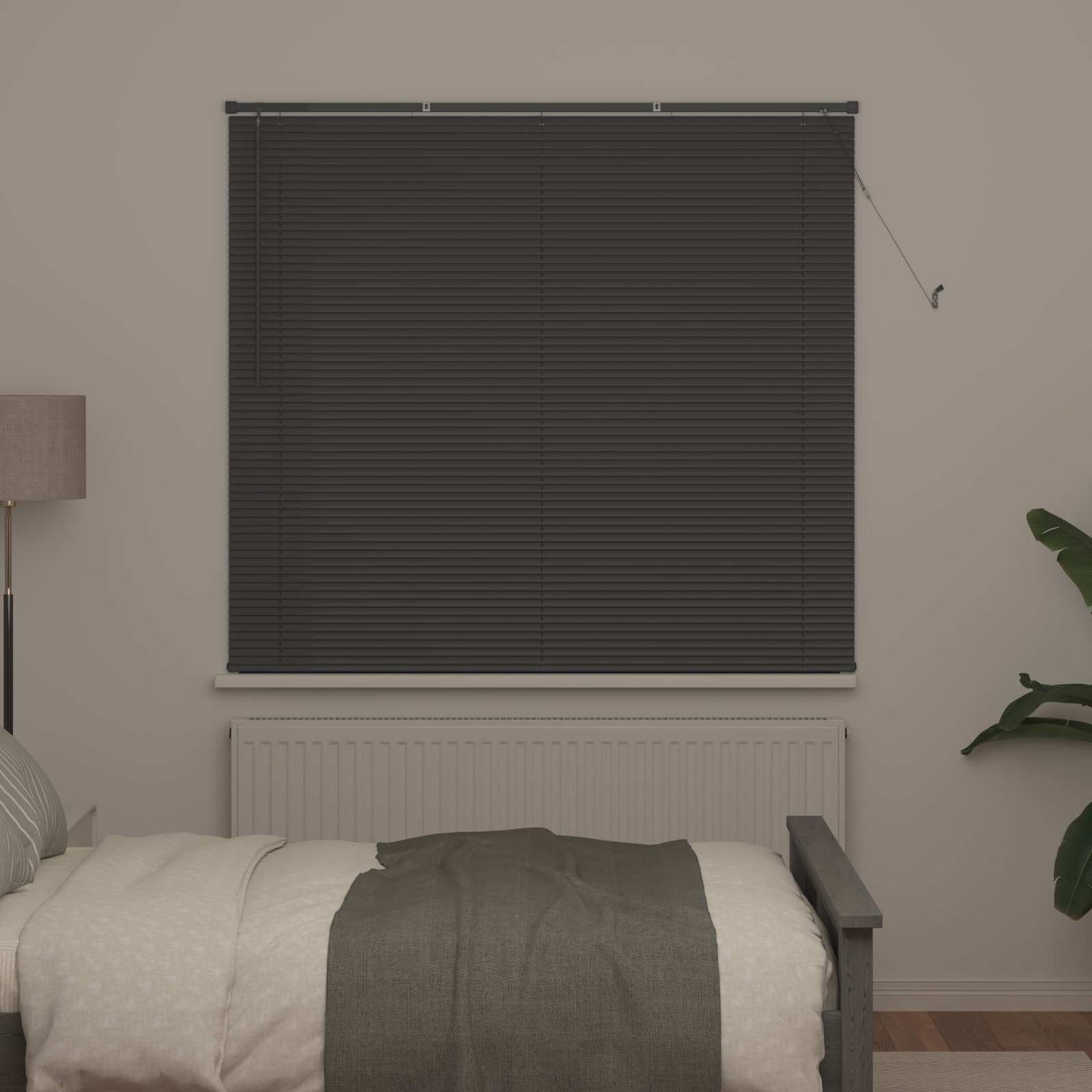 Venetian Blind Silver Grey 150 x 160 cm 25 mm PVC