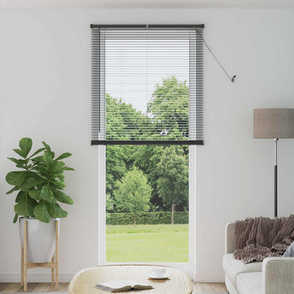 Venetian Blind Silver Grey 213 x 80 cm 25 mm PVC