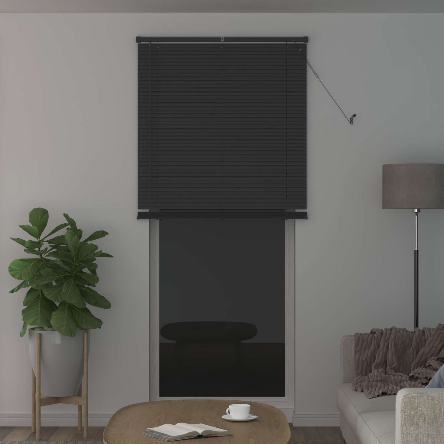 Venetian Blind Silver Grey 213 x 80 cm 25 mm PVC