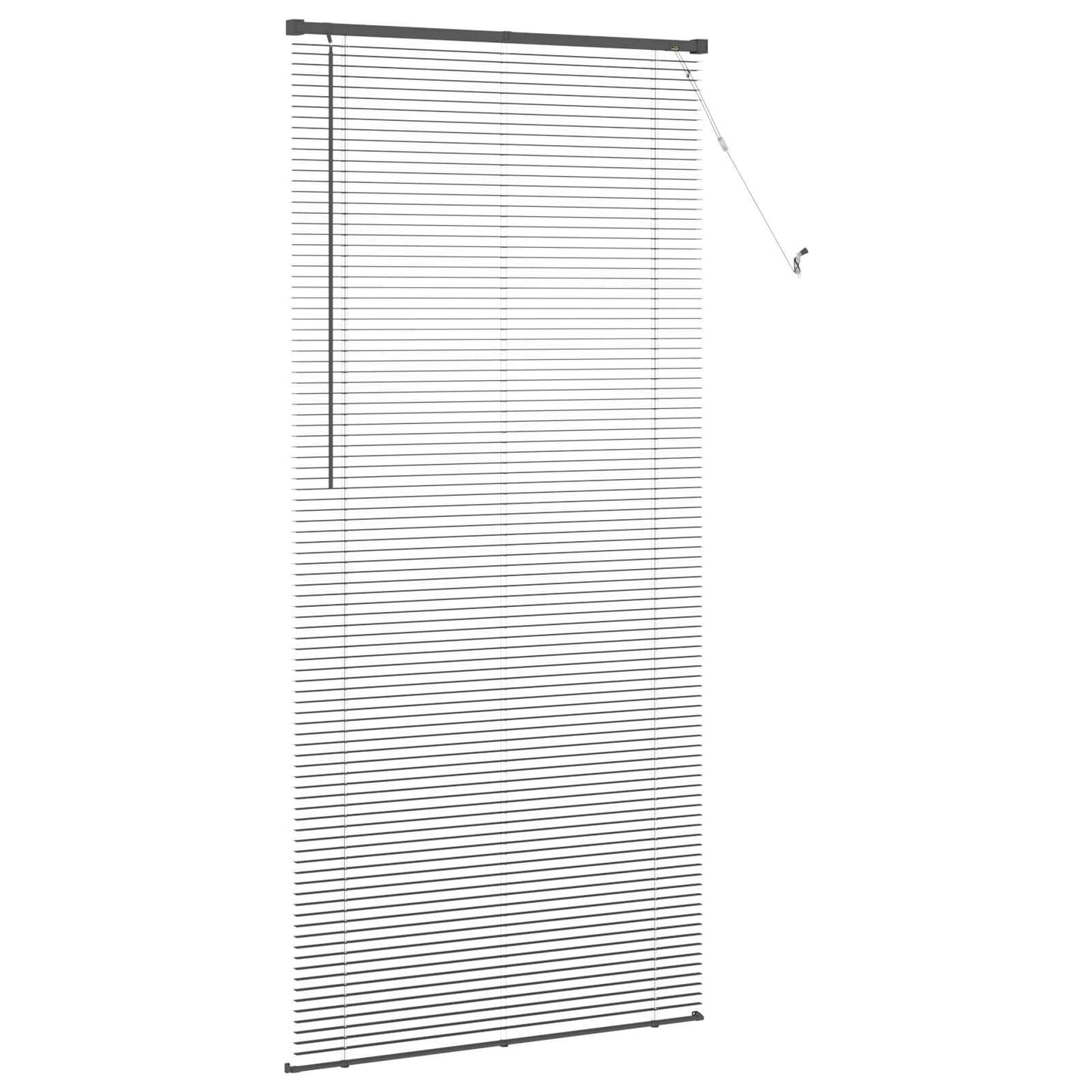 Venetian Blind Silver Grey 213 x 90 cm 25 mm PVC
