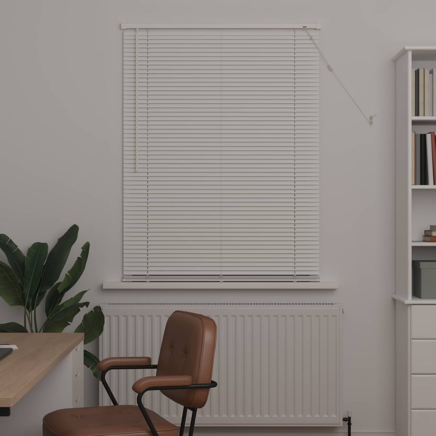 Venetian Blind White 150 x 100 cm 25 mm PVC