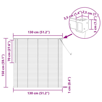 Venetian Blind White 150 x 130 cm 25 mm PVC