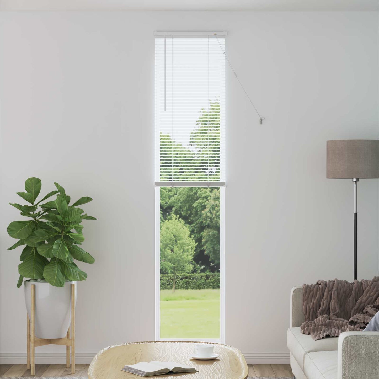 Venetian Blind White 213 x 40 cm 25 mm PVC