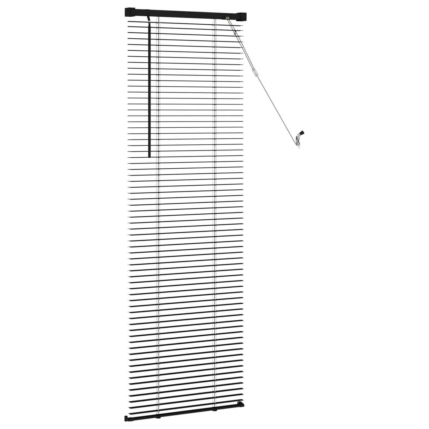 Venetian Blind Manual Adjustable Black 150 x 60 cm PVC