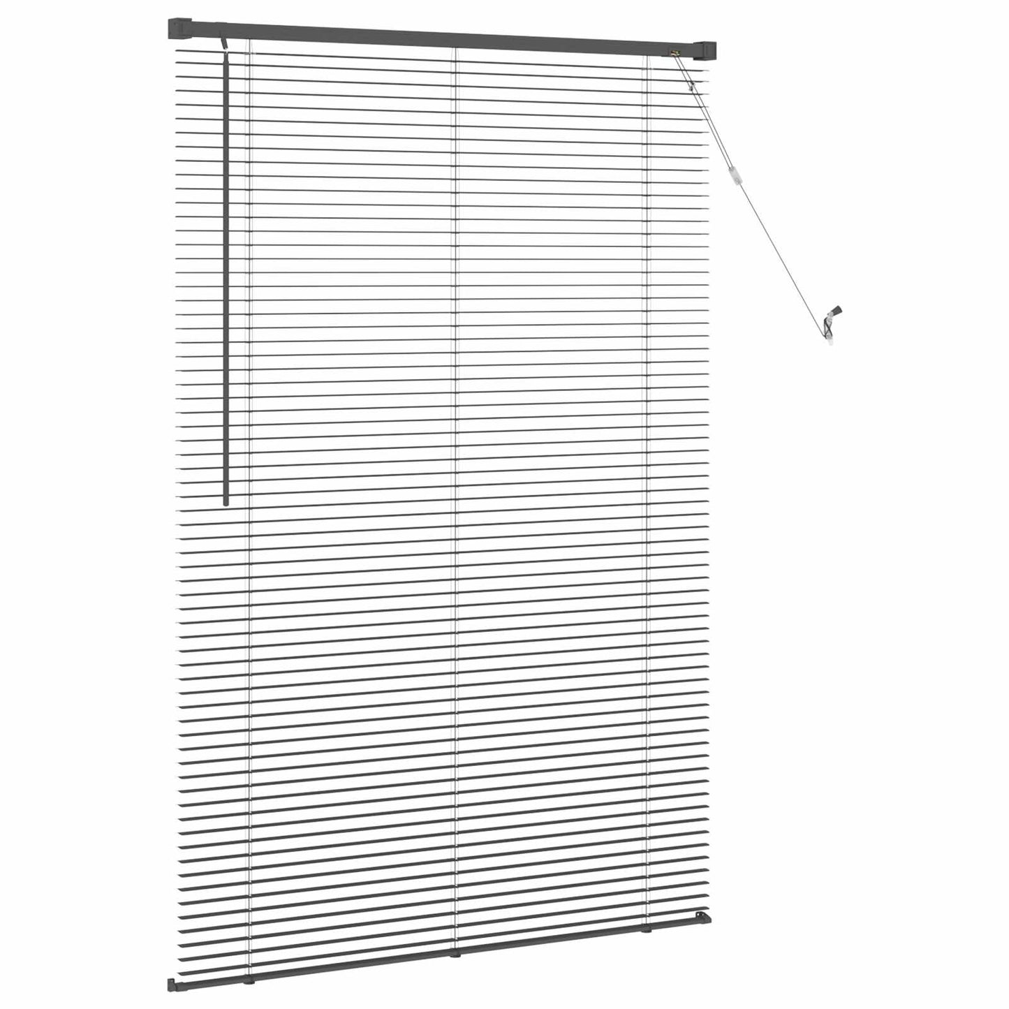Venetian Blind Black 150 x 100 cm 25 mm PVC
