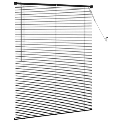 Venetian Blind Black 150 x 120 cm 25 mm PVC
