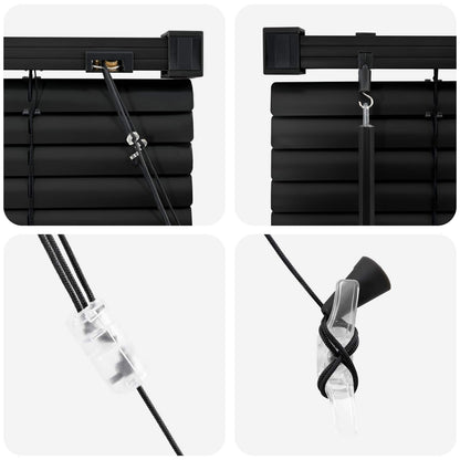 Venetian Blind Black 150 x 150 cm 25 mm PVC