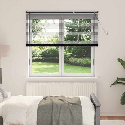 Venetian Blind Black 150 x 150 cm 25 mm PVC