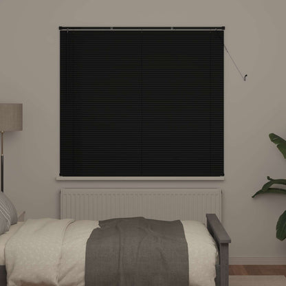 Venetian Blind Black 150 x 150 cm 25 mm PVC