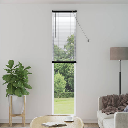 Venetian Blind Black 213 x 50 cm 25 mm PVC