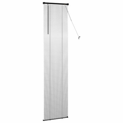 Venetian Blind Black 213 x 50 cm 25 mm PVC