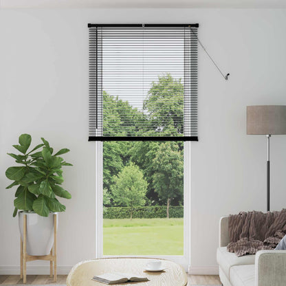 Venetian Blind Black 213 x 70 cm 25 mm PVC