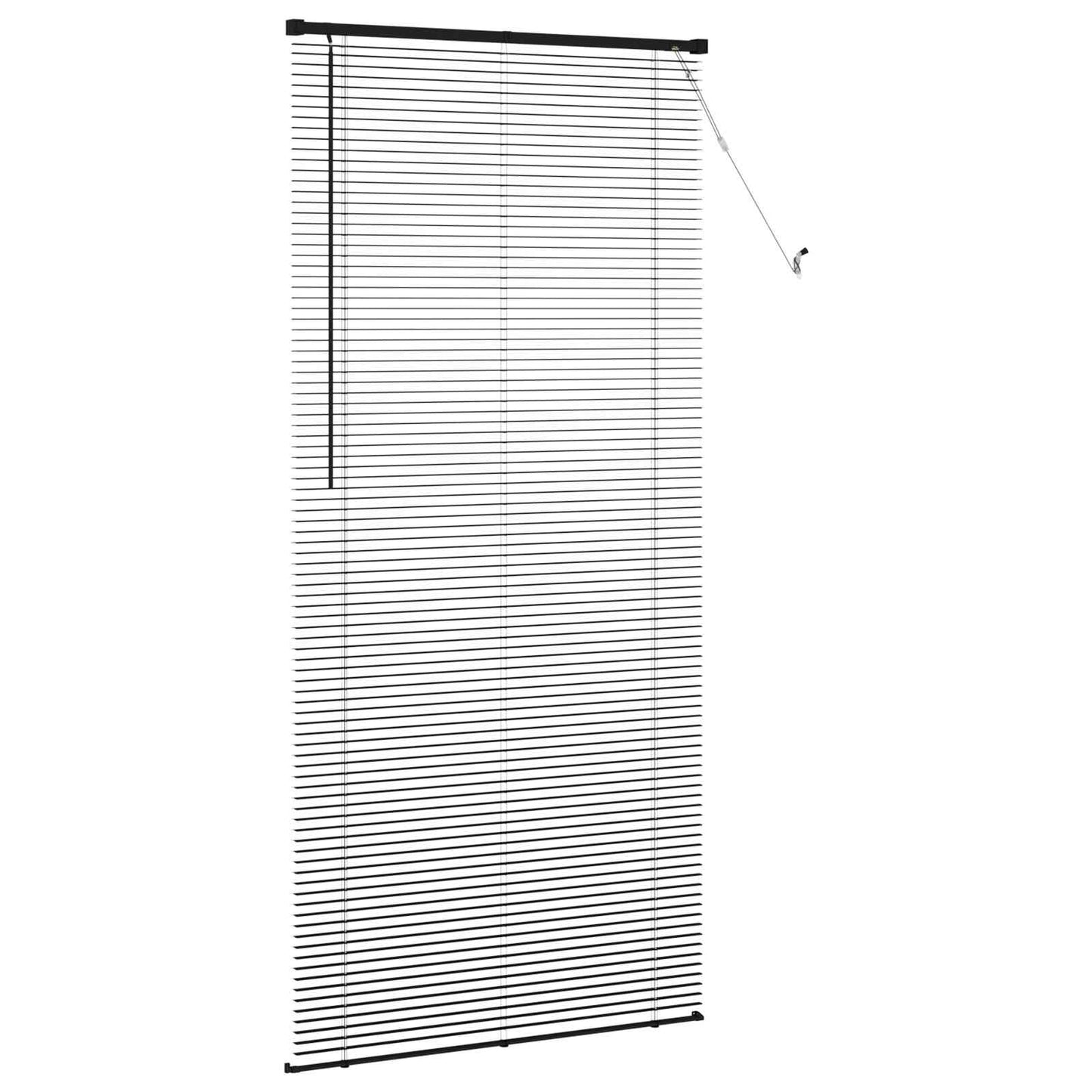Venetian Blind Black 213 x 70 cm 25 mm PVC