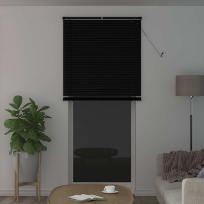 Venetian Blind Black 213 x 90 cm 25 mm PVC