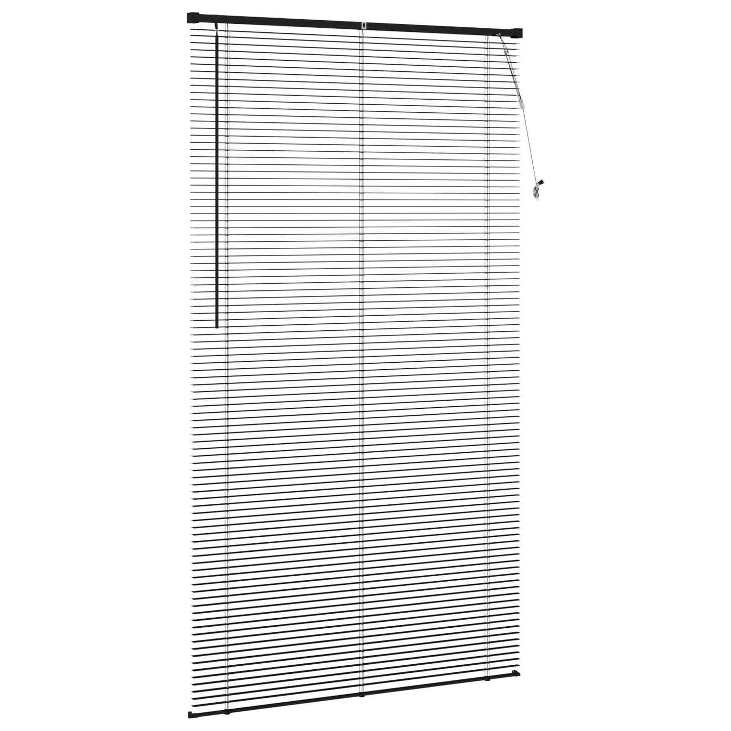 Venetian Blind Black 213 x 110 cm 25 mm PVC