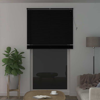 Venetian Blind Black 213 x 120 cm 25 mm PVC