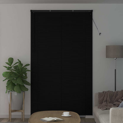 Venetian Blind Black 213 x 150 cm 25 mm PVC