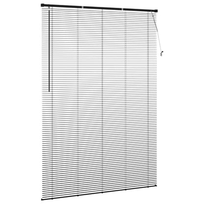 Venetian Blind Black 213 x 150 cm 25 mm PVC