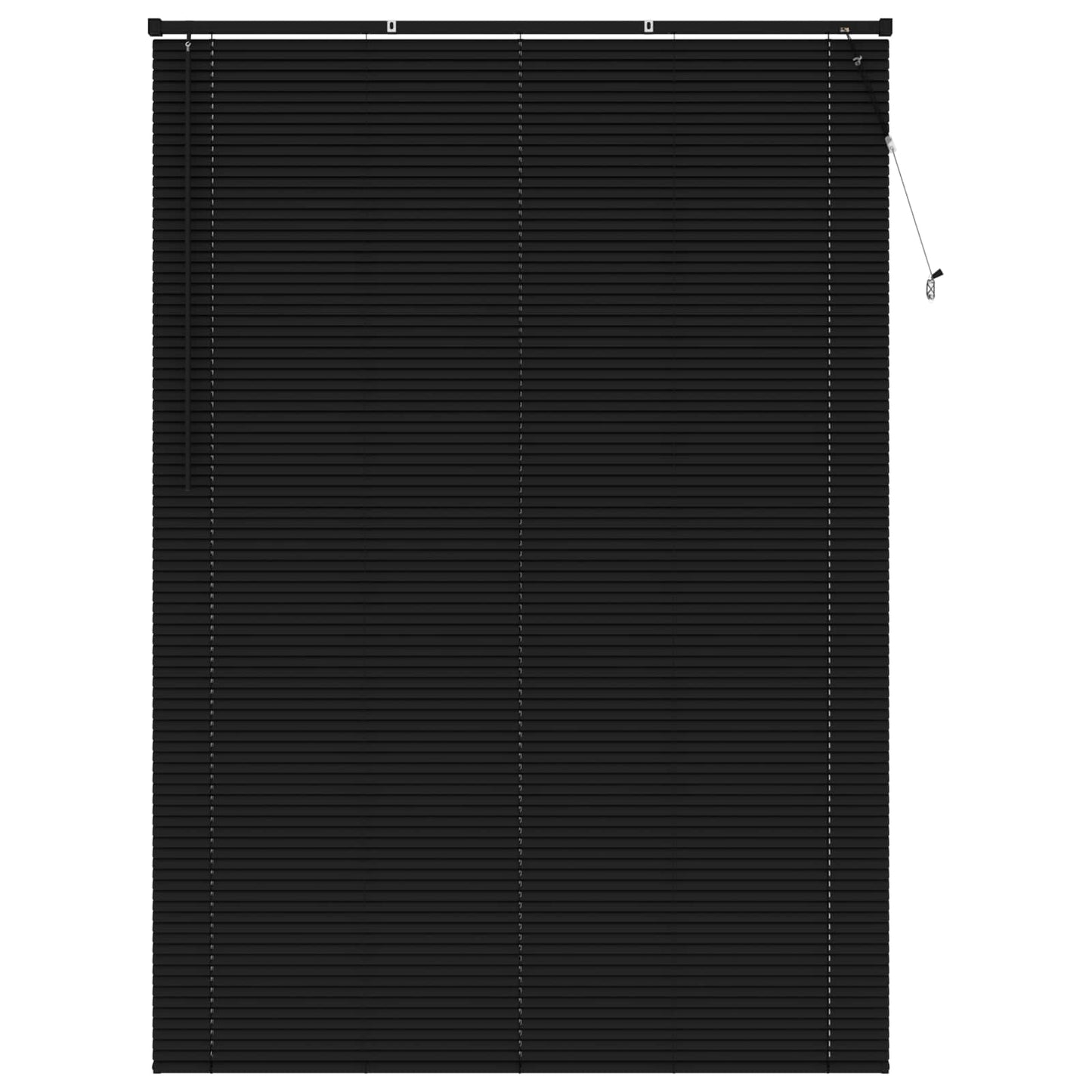 Venetian Blind Black 213 x 160 cm 25 mm PVC