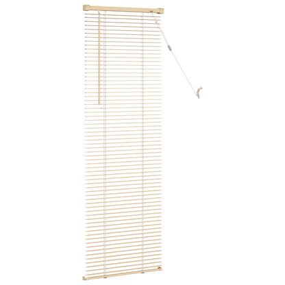 Venetian Blind Light Brown with Pattern 150 x 50 cm 25 mm PVC
