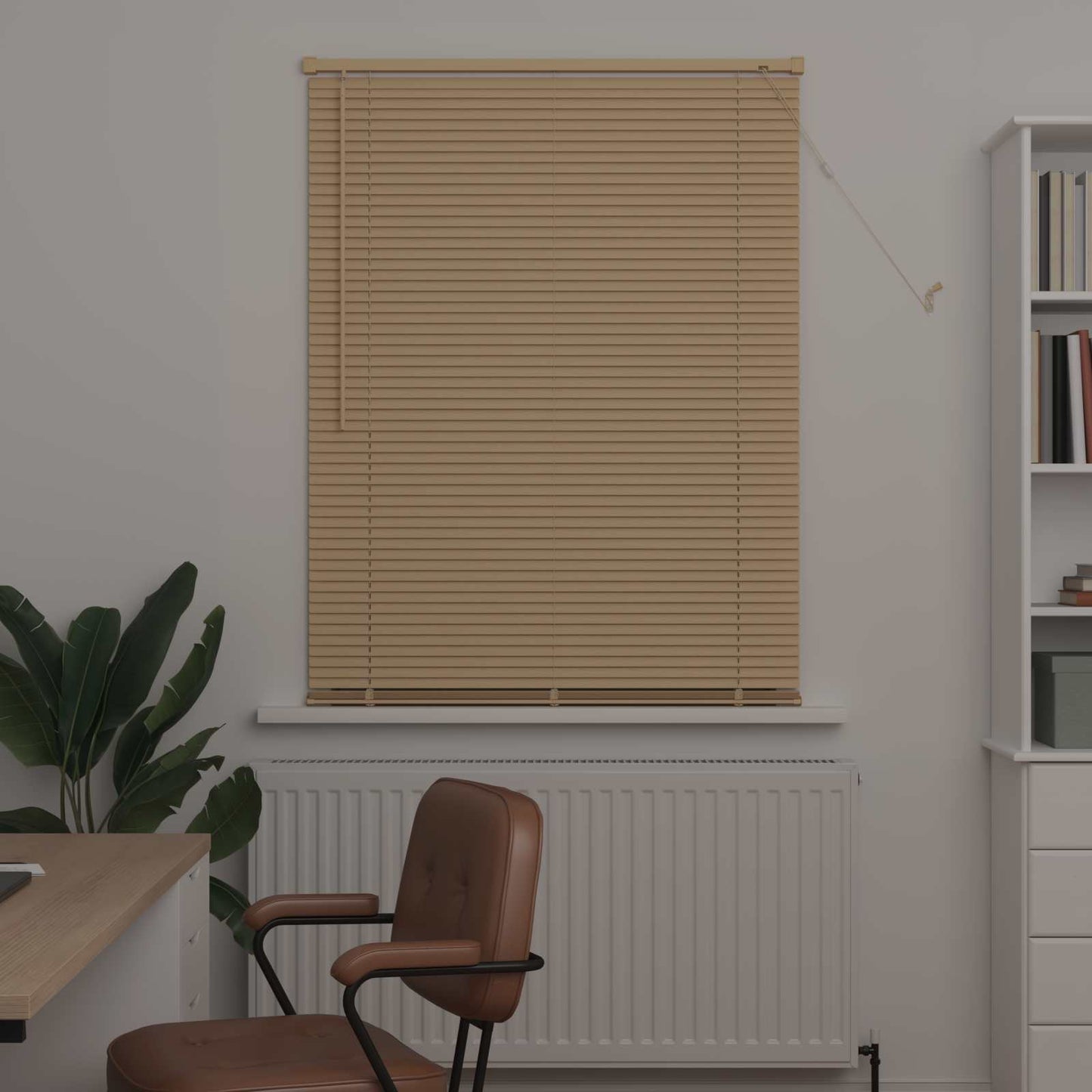 Venetian Blind Light Brown with Pattern 150 x 70 cm 25 mm PVC