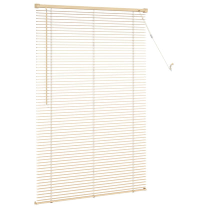 Venetian Blind Light Brown with Pattern 150 x 80 cm 25 mm PVC