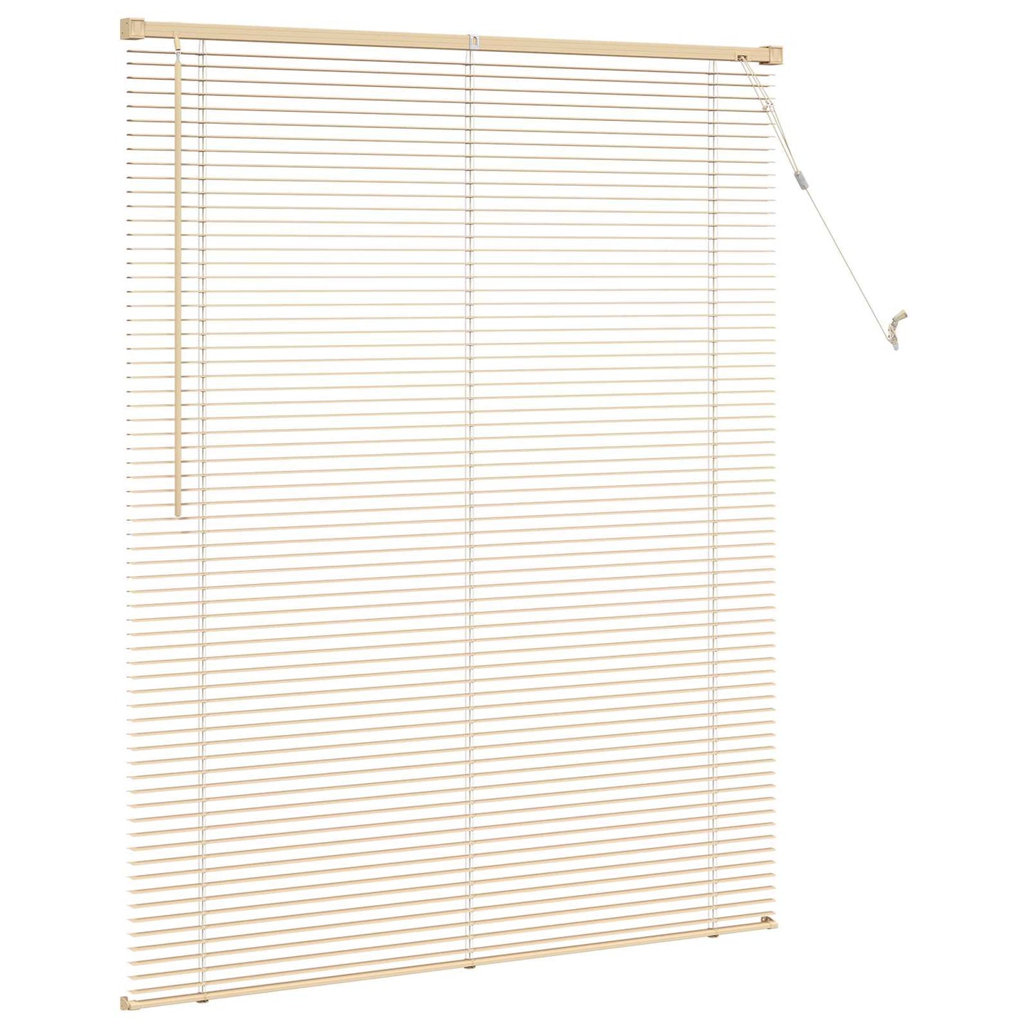 Venetian Blind Light Brown with Pattern 150 x 110 cm 25 mm PVC