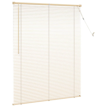 Venetian Blind Light Brown with Pattern 150 x 120 cm 25 mm PVC
