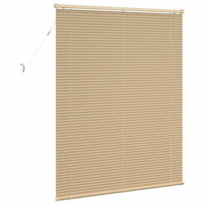 Venetian Blind Light Brown with Pattern 150 x 120 cm 25 mm PVC