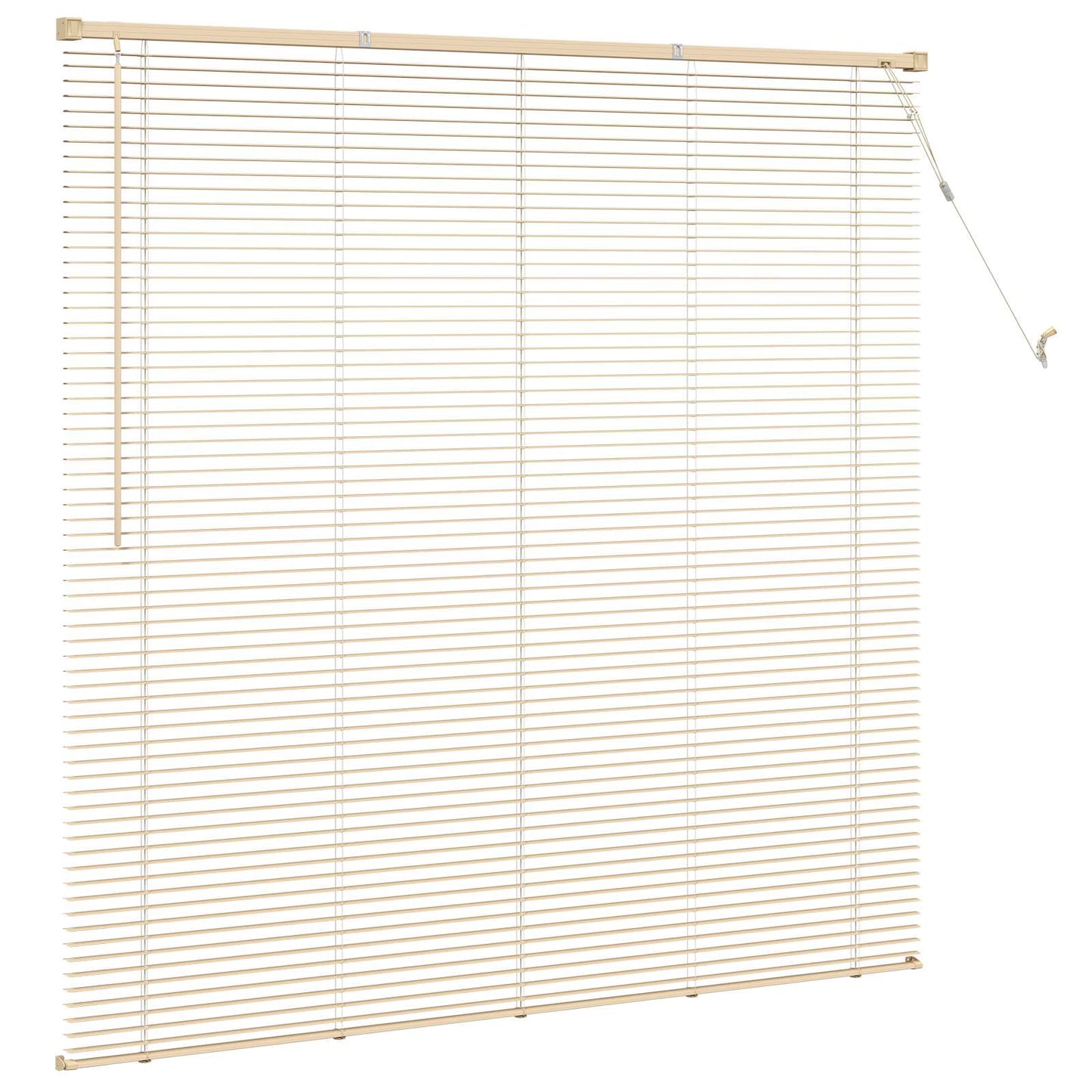 Venetian Blind Light Brown with Pattern 150 x 140 cm 25 mm PVC