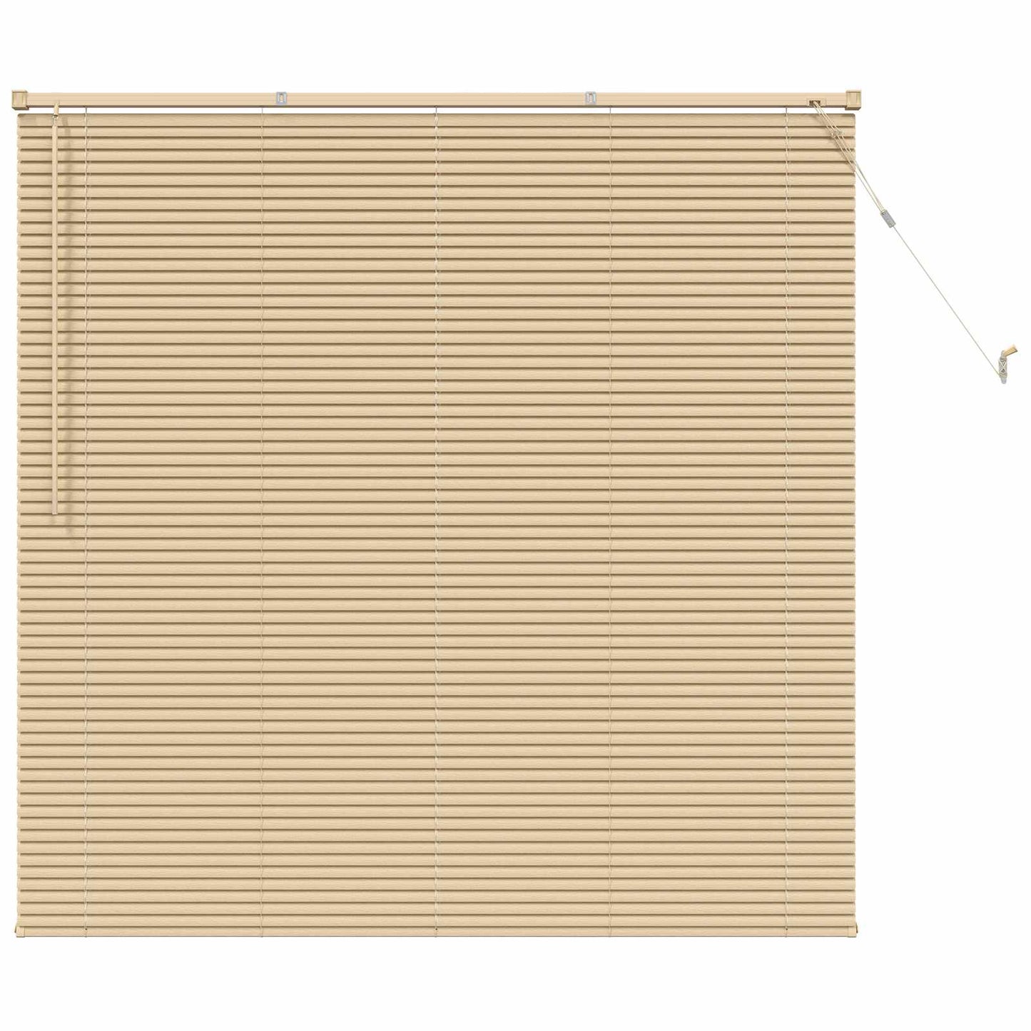 Venetian Blind Light Brown with Pattern 150 x 140 cm 25 mm PVC