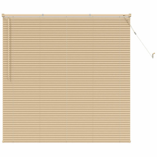 Venetian Blind Light Brown with Pattern 150 x 140 cm 25 mm PVC