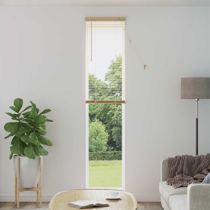 Venetian Blind Light Brown with Pattern 213 x 40 cm 25 mm PVC